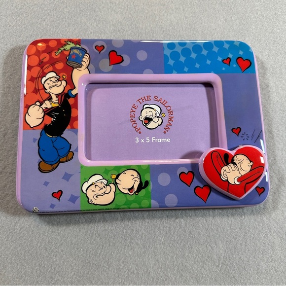 POPEYE & OLIVE OYL Decoupage Picture Frame 3 x 5 Vintage 2003 King Features NEW - Picture 2 of 6